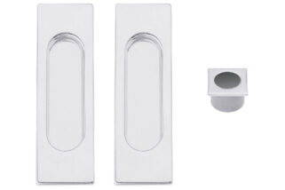 KIT PUERTA CORREDERA RECTANGULAR BLANCO